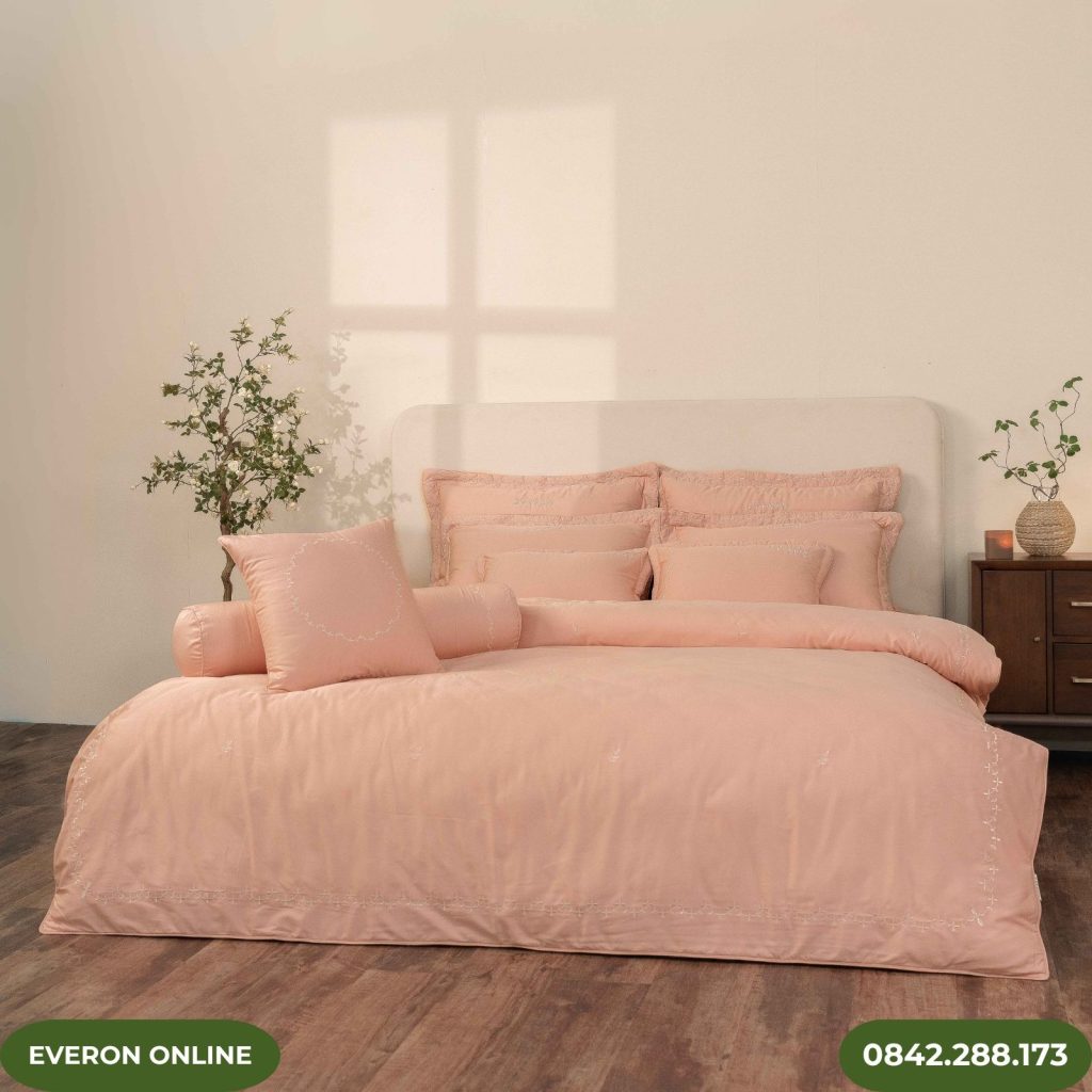 Bộ chăn ga Everon Blush ESMOC27008 Modal Cotton họa tiết