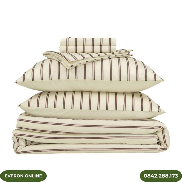 Bộ chăn ga Everon EPC27031 Linear Cotton cho phòng ngủ