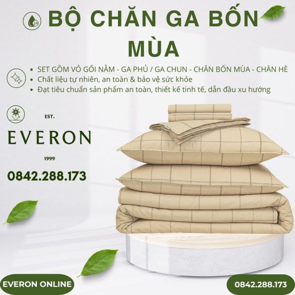 Bộ chăn ga Everon EPC27032 Saville Cotton