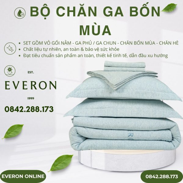 Bộ chăn ga Everon EPC27036 Tencel Blend chính hãng