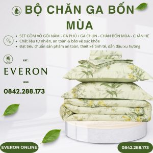 Bộ chăn ga Everon EPMOC27025 Lilies Modal Cotton