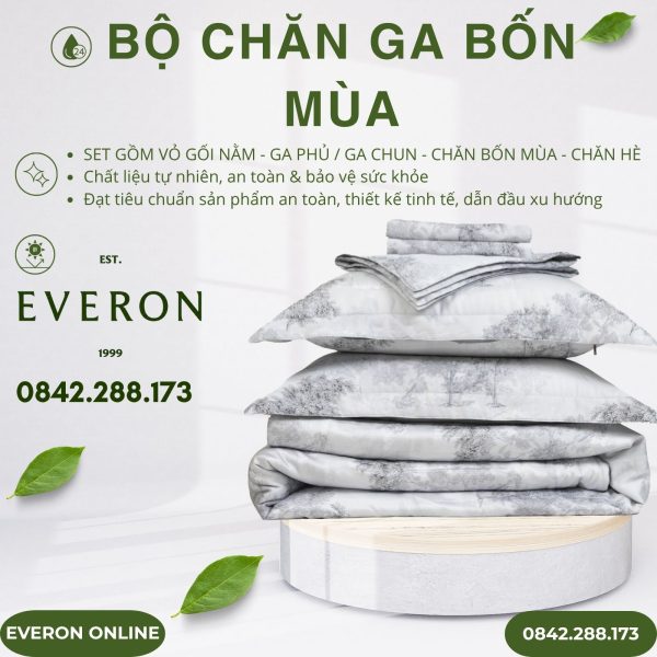 Bộ chăn ga Everon EPTC27023 BST Những mảnh êm