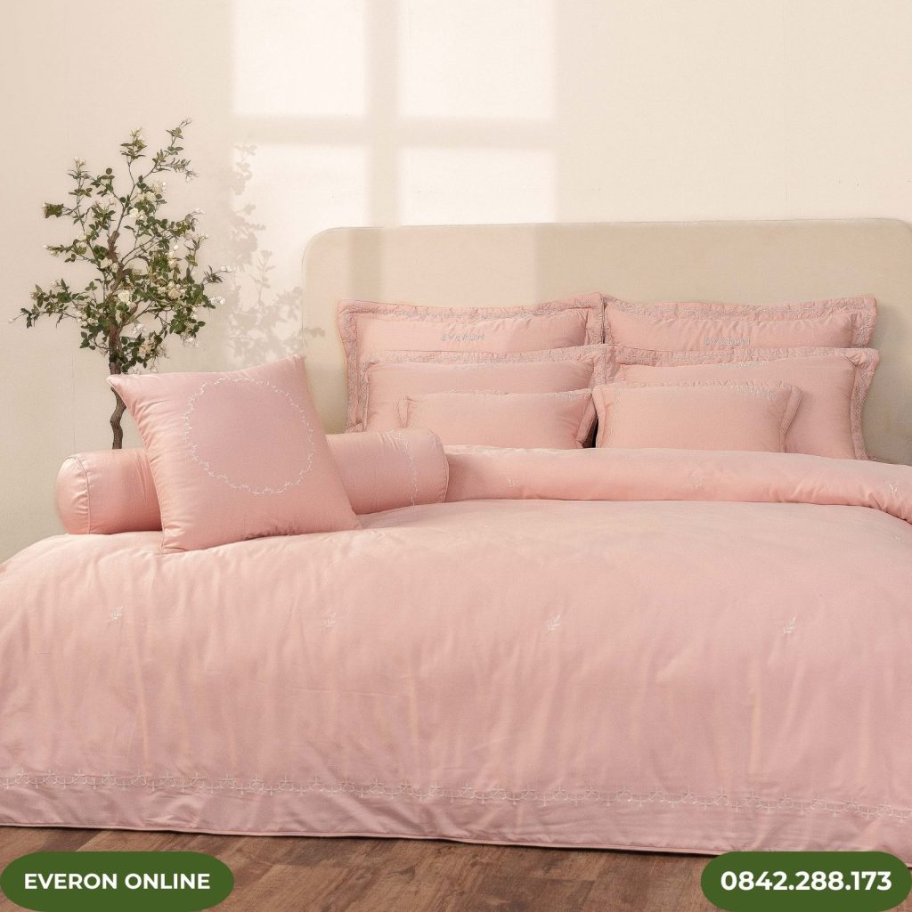 Bộ chăn ga Everon ESMOC27008 Blush Modal Cotton mềm mại
