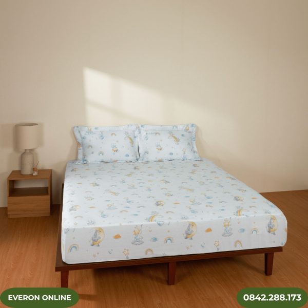 Bộ chăn ga Everon Vườn Thú Trên Mây CPT26201