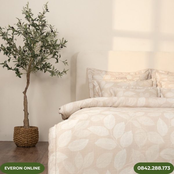 Bộ chăn ga gối Cotton Everon EPC27027 Beech