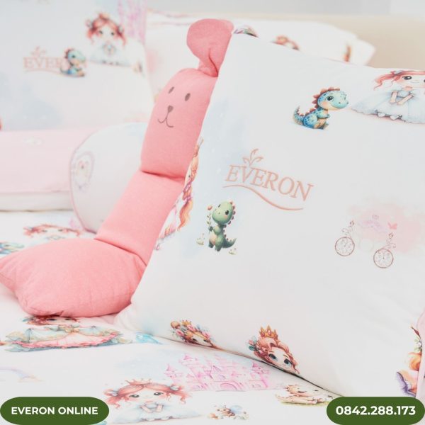 Bộ chăn ga gối Everon BST Cutie Công Chúa Điệu