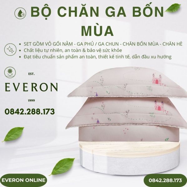 Bộ chăn ga gối Everon CPC26203 Xứ Sở Thần Tiên