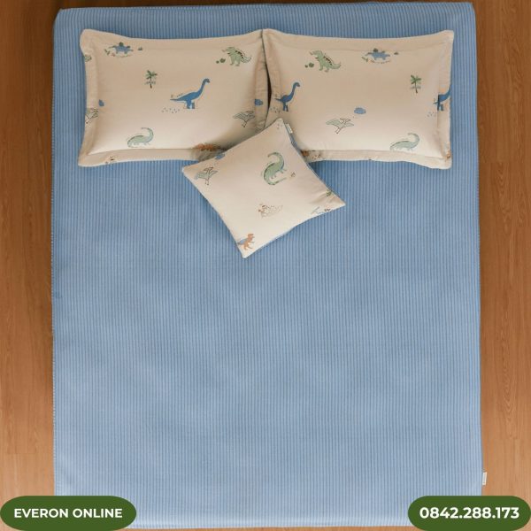 Bộ chăn ga gối Everon CPC26204 Cotton khủng long