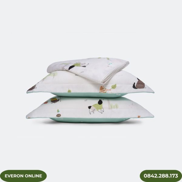 Bộ chăn ga gối Everon Cotton cho bé Cún Thân Thiện