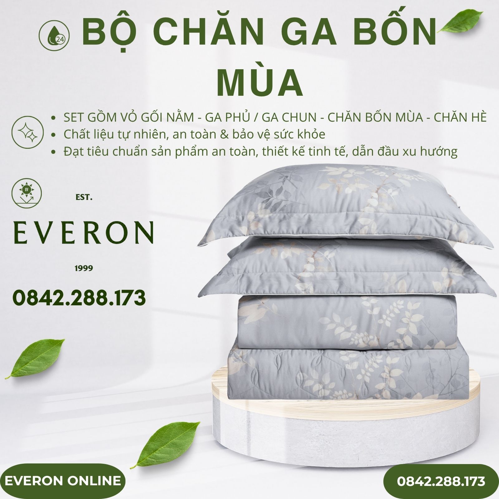 Bộ chăn ga gối Everon EPTC26017 Chạng Vạng Tencel Blend Bộ chăn ga gối Everon EPTC26017 Chạng Vạng Tencel Blend