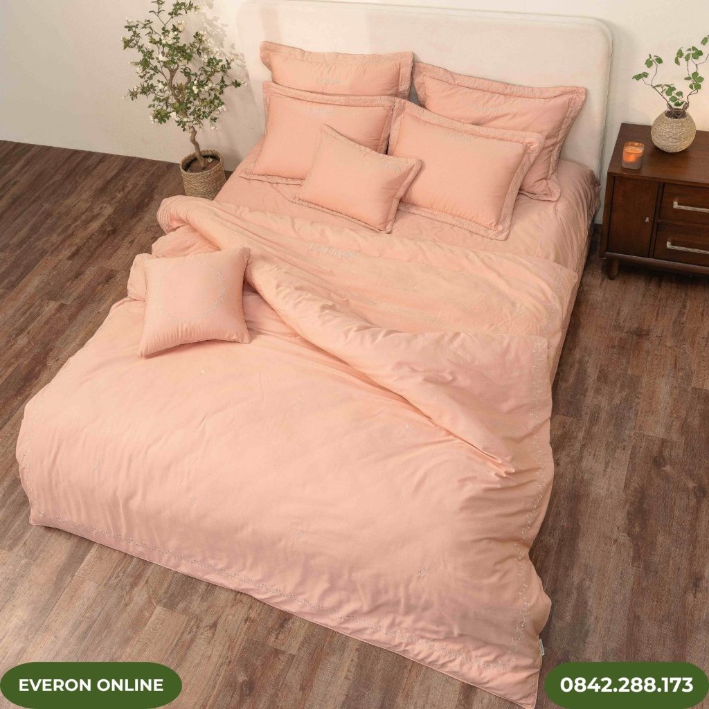 Bộ chăn ga gối Everon ESMOC27008 Blush Modal Cotton đẹp