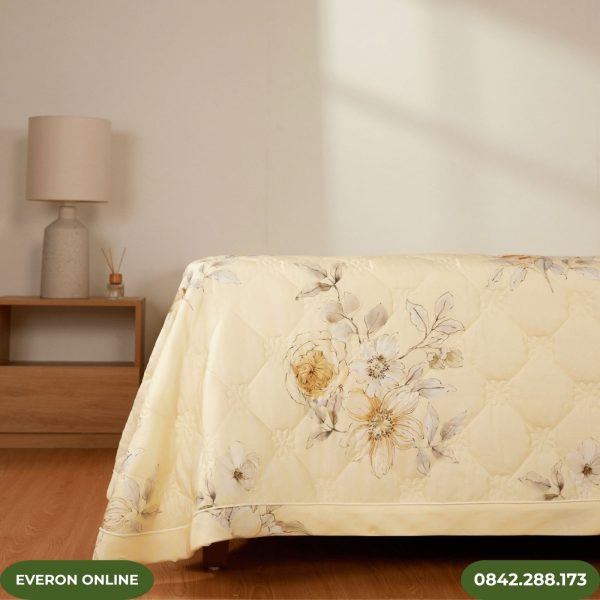 Bộ chăn ga gối đệm Everon EPTC26018 Muôn Hoa Vàng