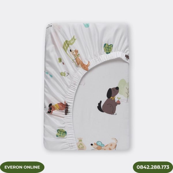 Bộ chăn ga gối trẻ em Cotton Everon Cún Thân Thiện