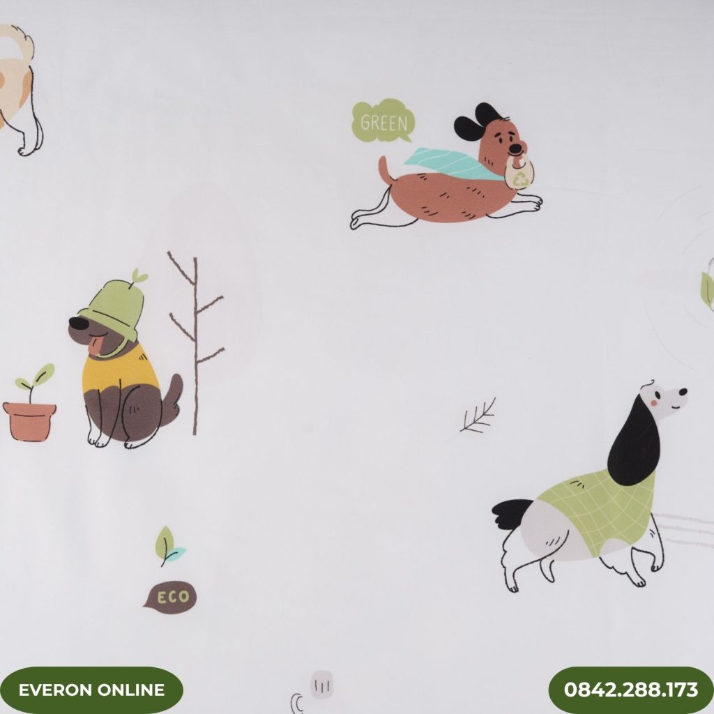 Bộ chăn ga gối trẻ em Cún Thân Thiện Everon CPC25201