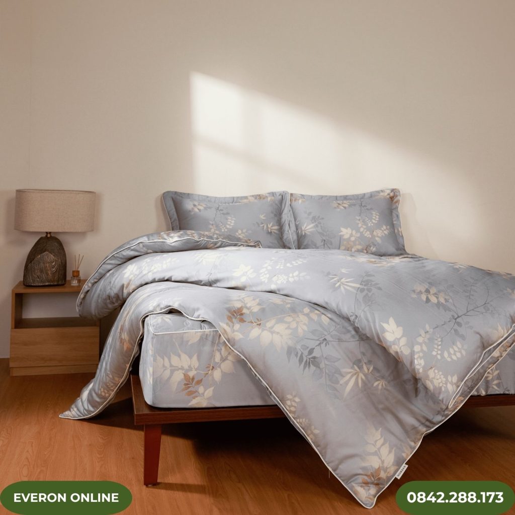 Bộ chăn ga mùa hè Everon EPTC26017 chất Tencel thoáng mát