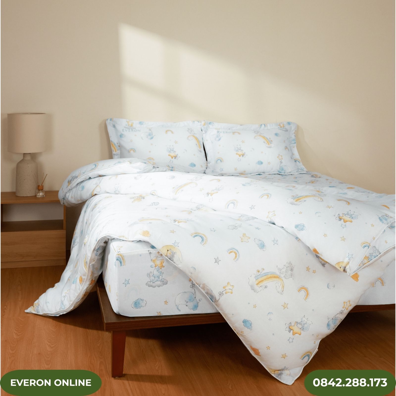 Bộ ga gối Everon Vườn Thú Trên Mây CPT26201 Bộ ga gối Everon Vườn Thú Trên Mây CPT26201