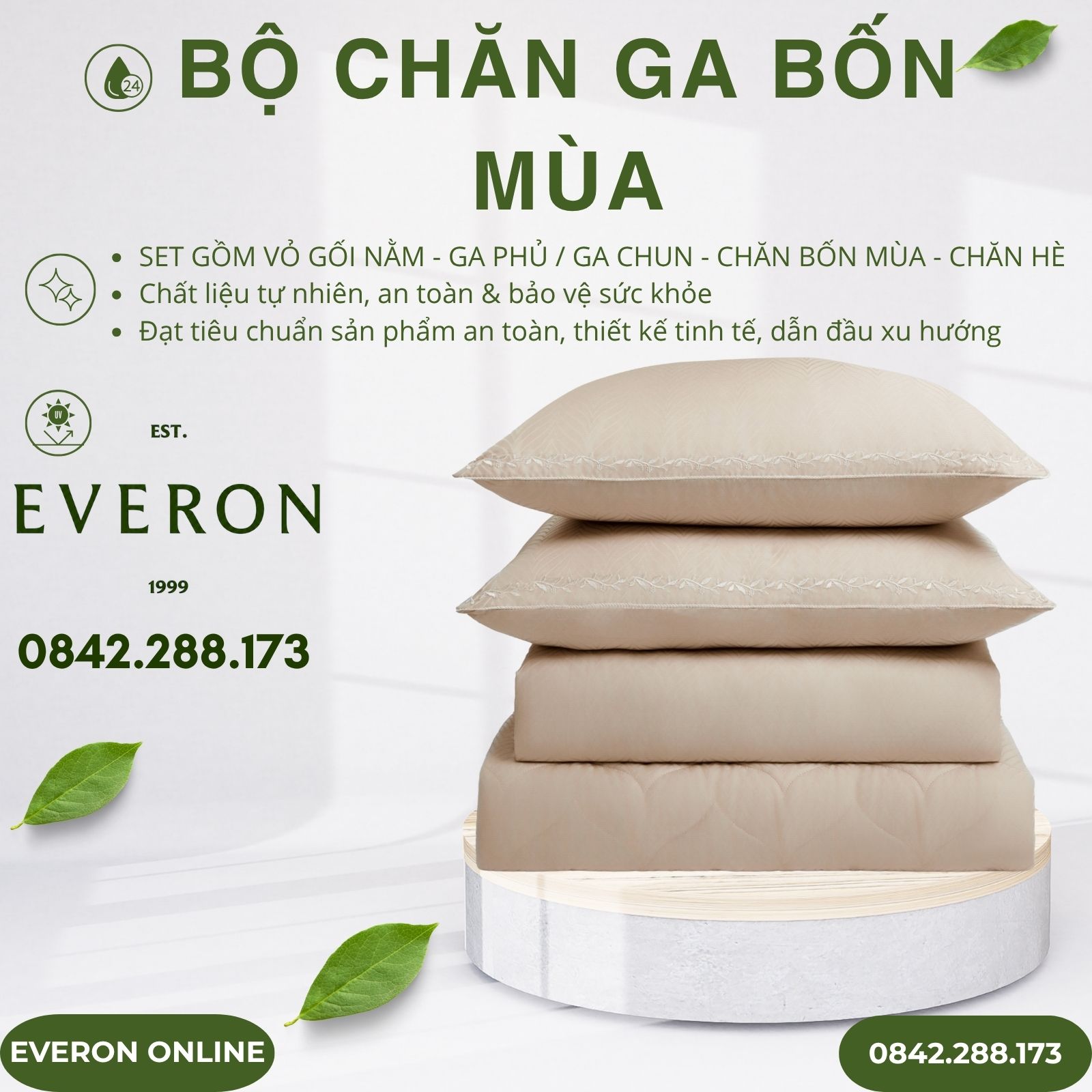 Bộ chăn ga gối Everon ESTJ26008 Herringbone Bộ chăn ga gối Everon ESTJ26008 Herringbone