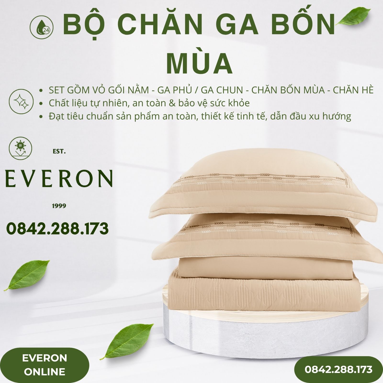 Bộ chăn ga gối Everon ESTMC 26006 Bộ chăn ga gối Everon ESTMC 26006