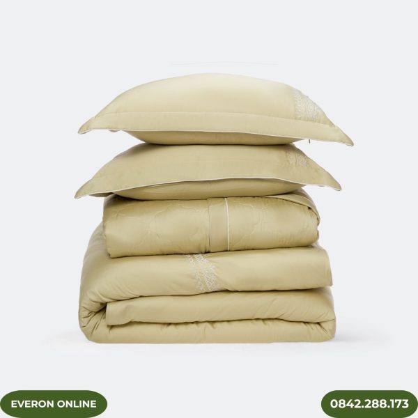 Chăn Ga Gối Everon Hoa Vàng Tencel