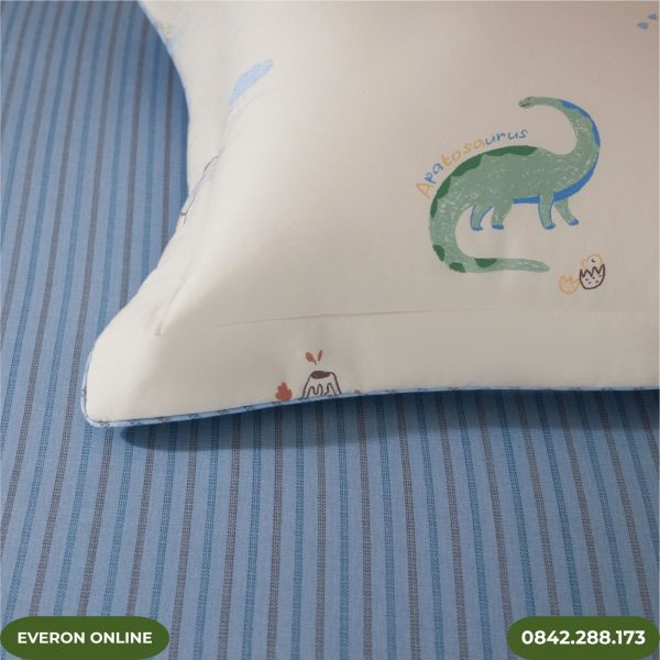 Chăn ga gối khủng long Cổ Dài Ba Sừng