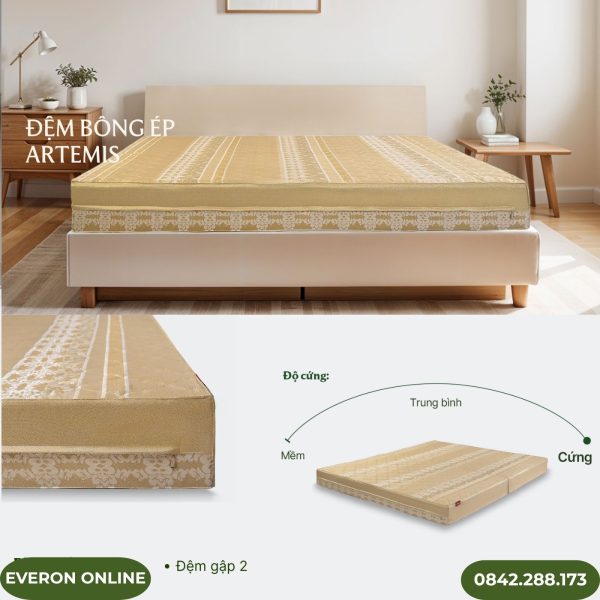 Đệm Bông Ép Artemis 15cm