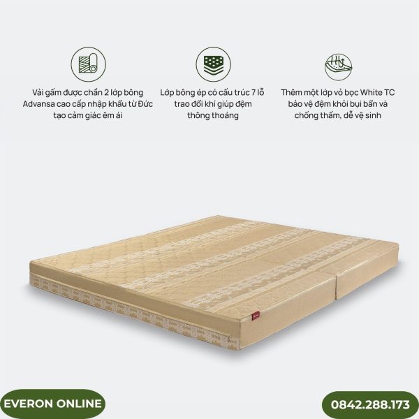 Đệm Bông Ép Artemis Cao Cấp