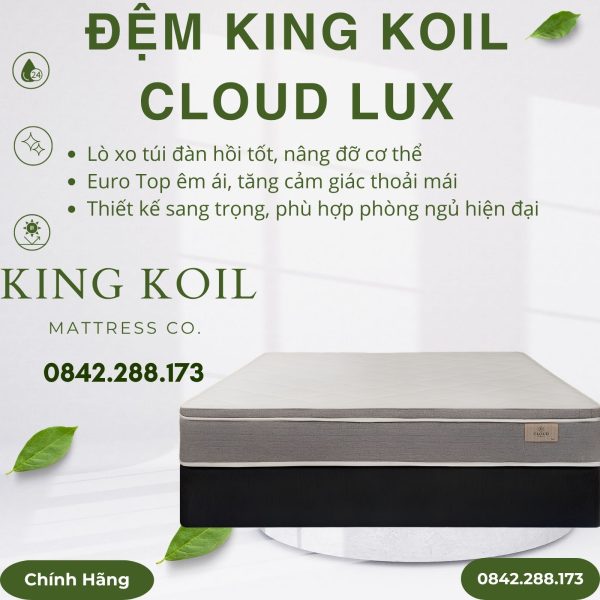 Đệm King Koil Cloud Lux lò xo túi