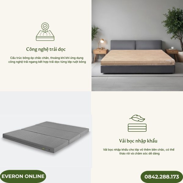 Đệm bông ép Everon cao cấp chính hãng