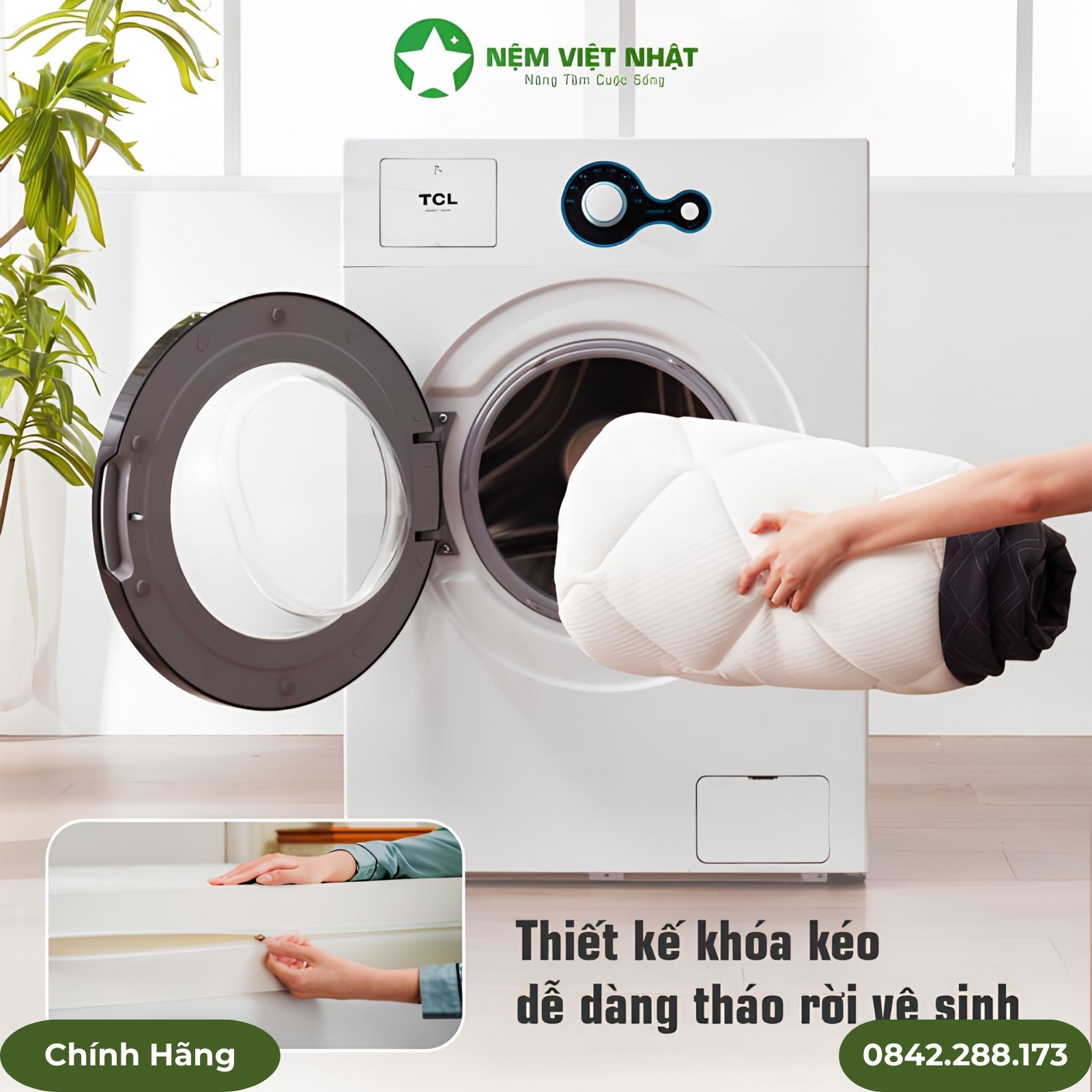 Đệm cao su non Việt Nhật áo gấm Valize Đệm cao su non Việt Nhật áo gấm Valize
