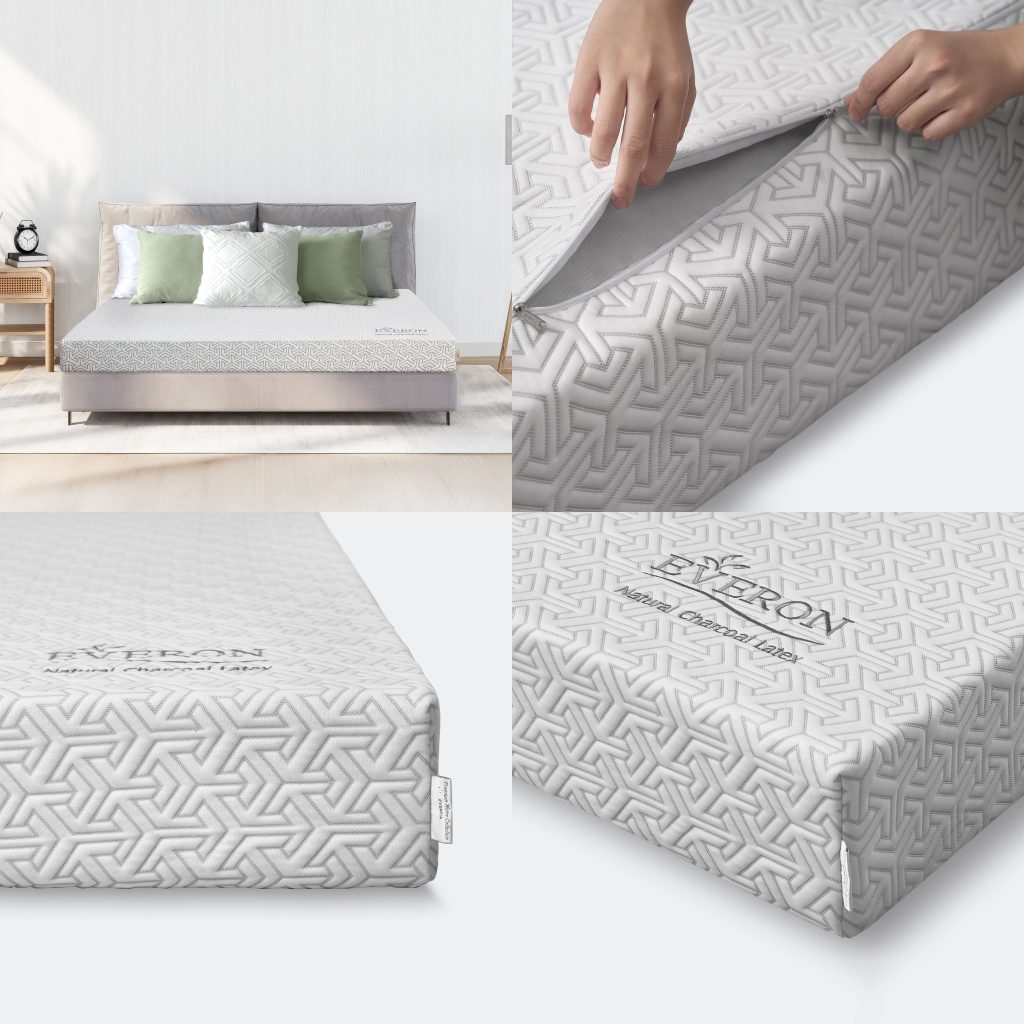 Đệm cao su non thiên nhiên 100% từ nhà EVERON sản phẩm hỗ trợ cột sống trong giấc ngủ gia đình EVERONONLINE.COM