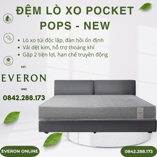 Đệm lò xo Everon Pocket Pops - New
