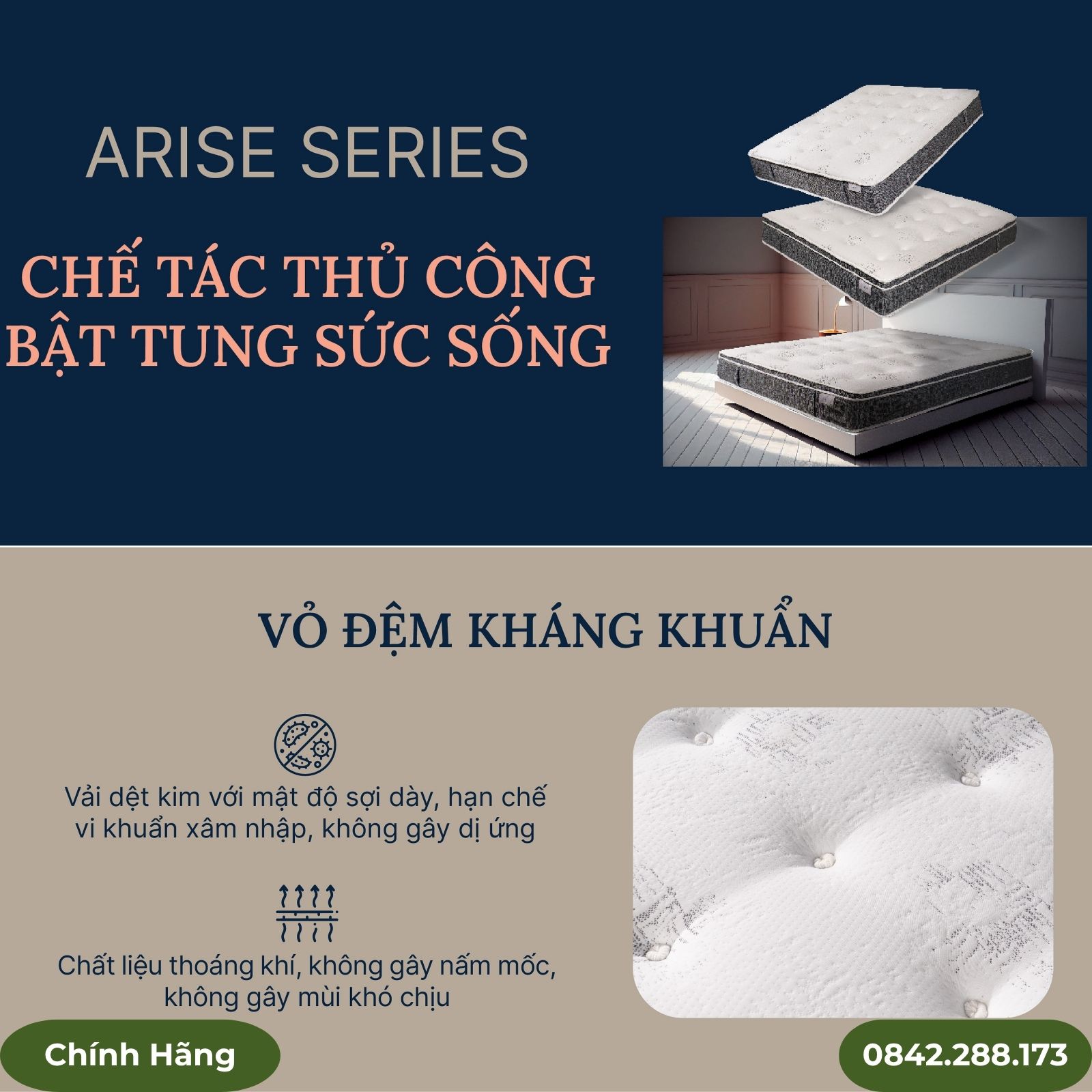 Đệm lò xo King Koil Arise nâng đỡ cơ thể Đệm lò xo King Koil Arise nâng đỡ cơ thể