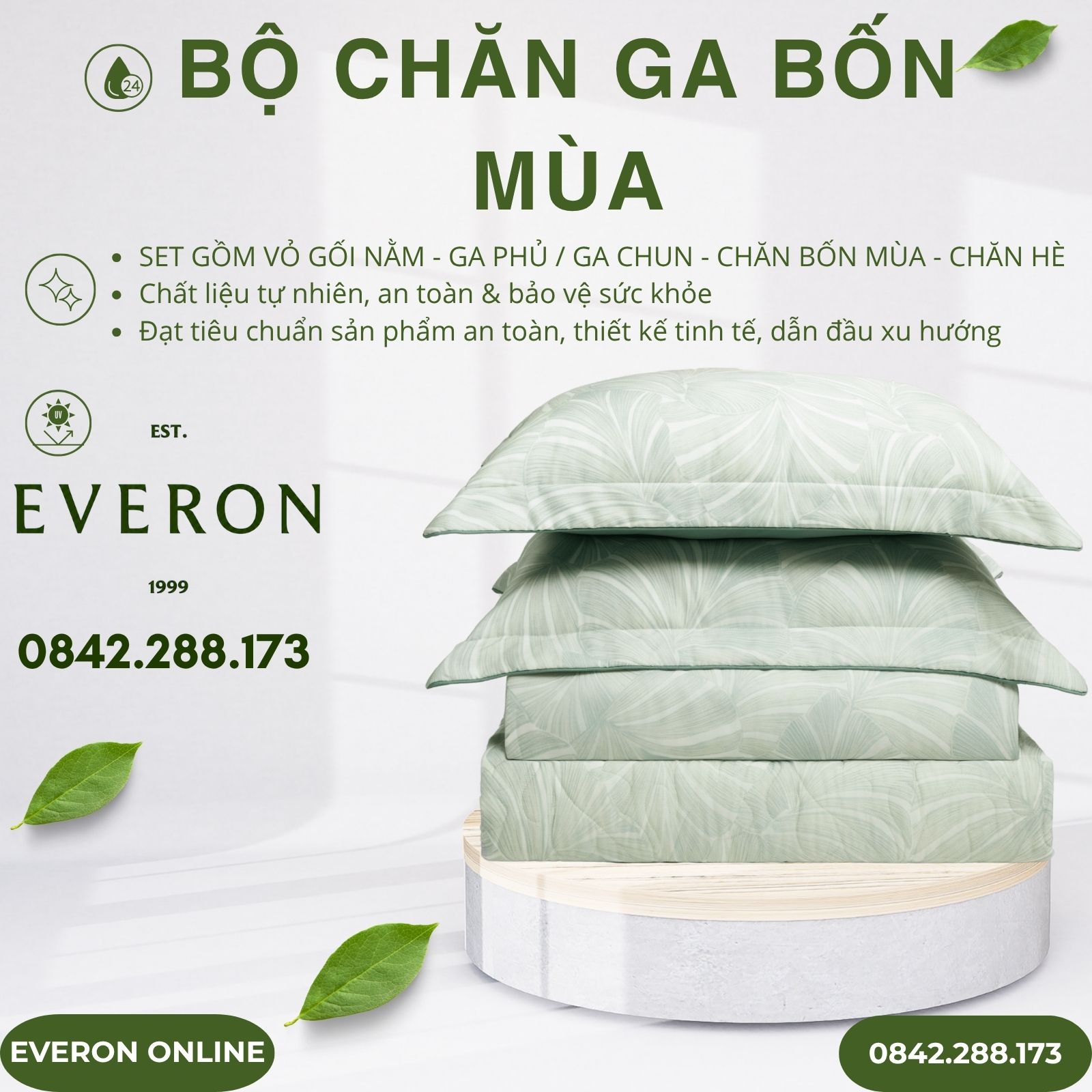 Bộ chăn ga gối Everon EPT26015 Bộ chăn ga gối Everon EPT26015