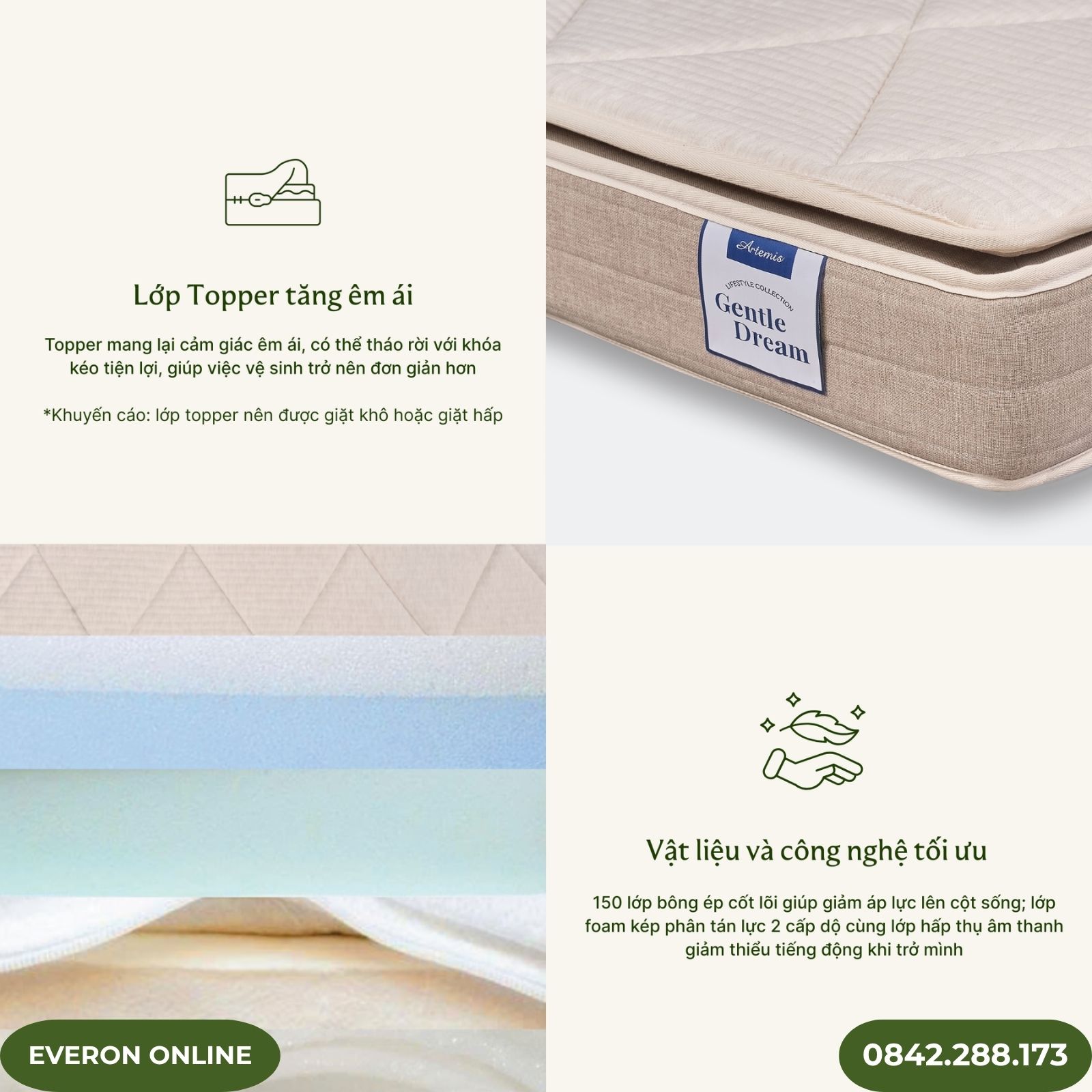 Nệm Artemis Gentle Nệm Artemis Gentle