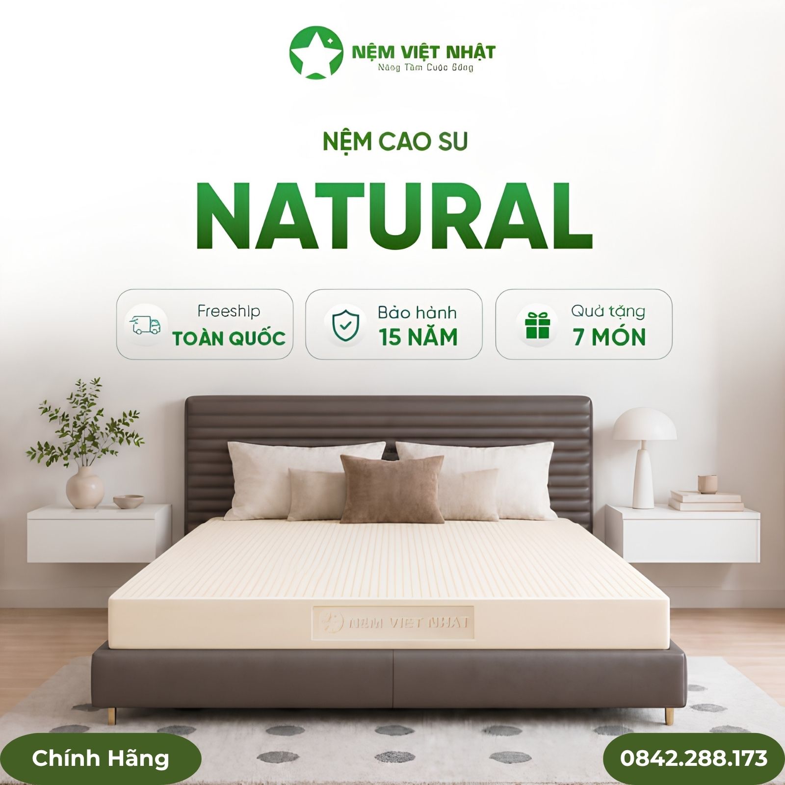 Nệm cao su Việt Nhật Natural Nệm cao su Việt Nhật Natural
