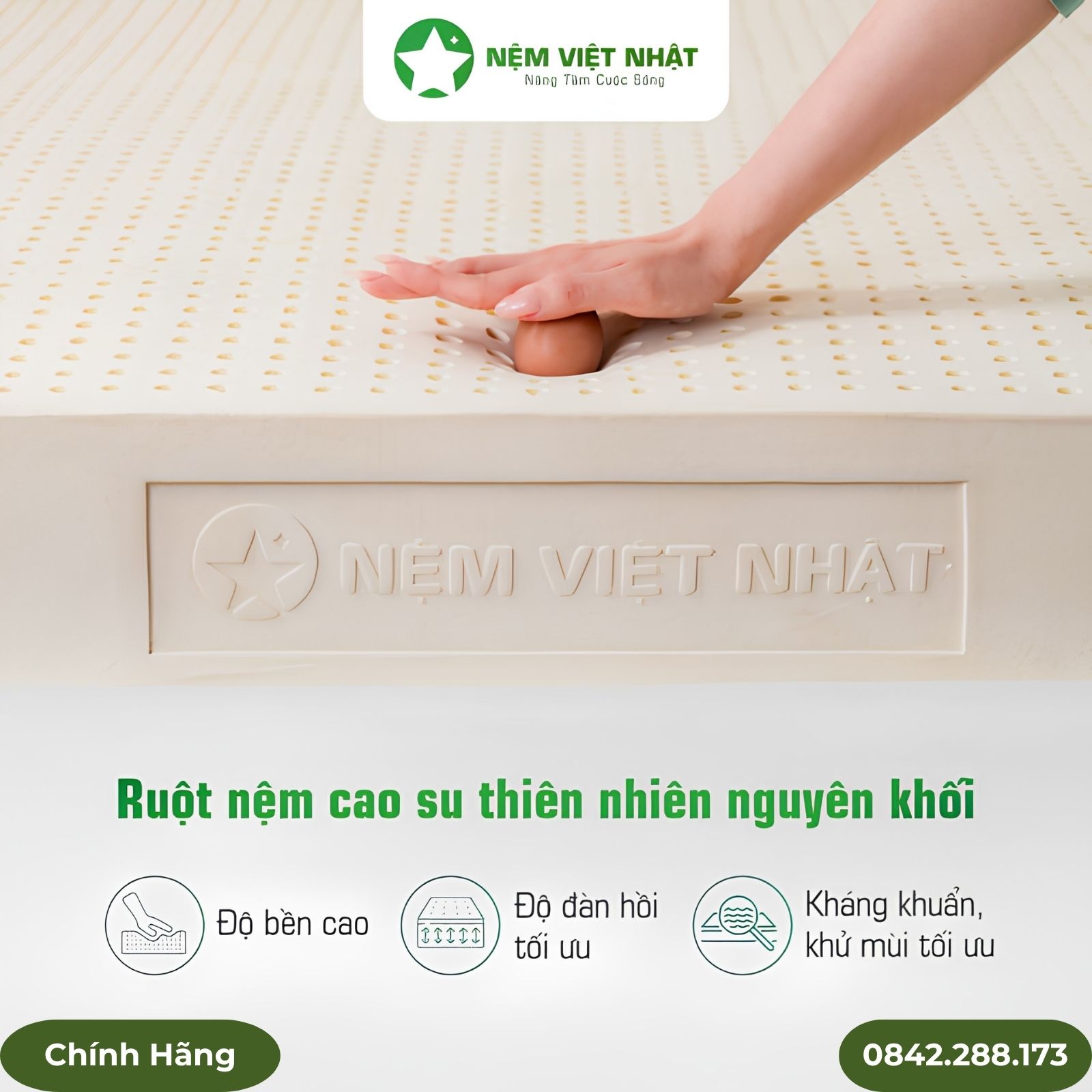 Nệm cao su thiên nhiên chính hãng Nệm cao su thiên nhiên chính hãng