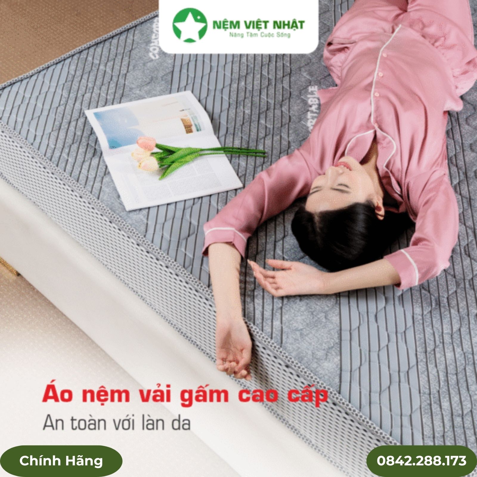 Nệm foam Nano Việt Nhật thoáng khí Nệm foam Nano Việt Nhật thoáng khí