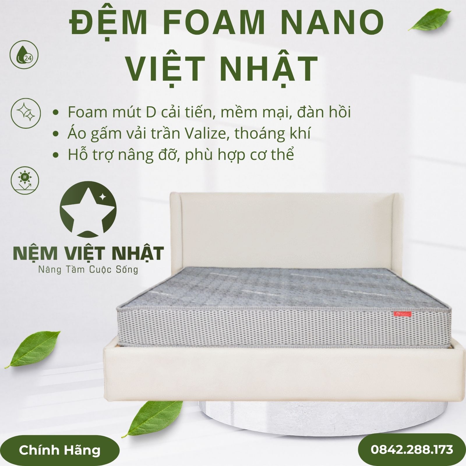 Nệm foam Nano Việt Nhật Nệm foam Nano Việt Nhật