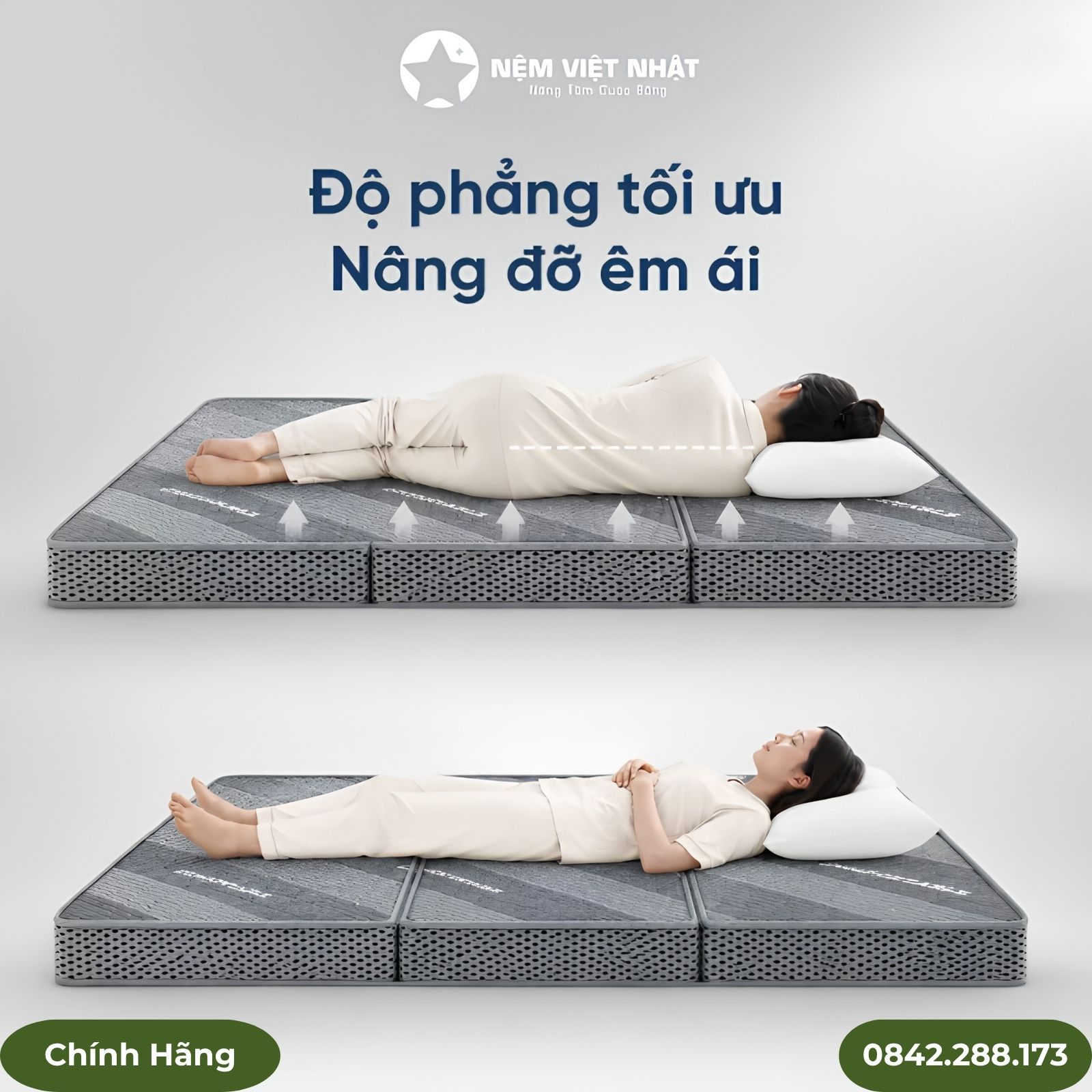 Nệm foam Nano gập 3 Nệm foam Nano gập 3