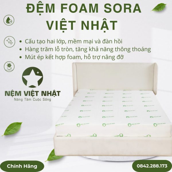 Nệm foam Việt Nhật Sora