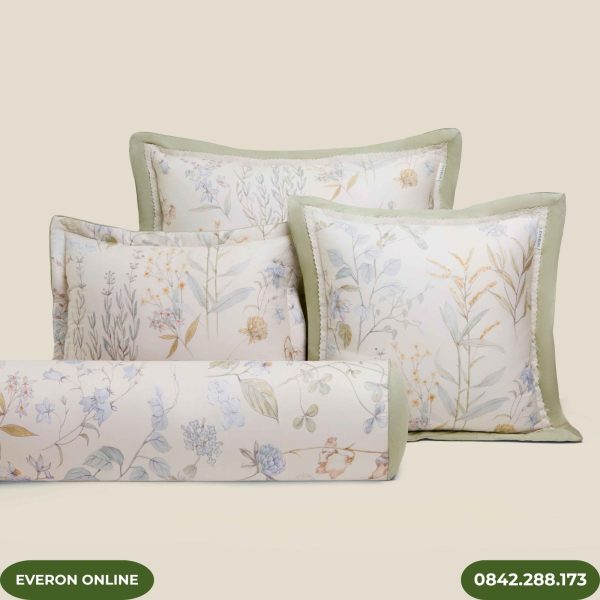 Everon EPC26014 Sách Hoa - Bộ chăn ga gối Cotton chính hãng