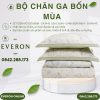 Bộ chăn ga gối Everon EPC26014 Sách Hoa BST Đơm Hoa