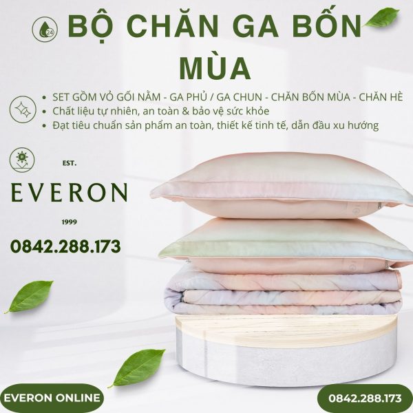 Bộ Chăn Ga Gối Everon EPT25015 Ánh Dương Lấp Lánh Tencel