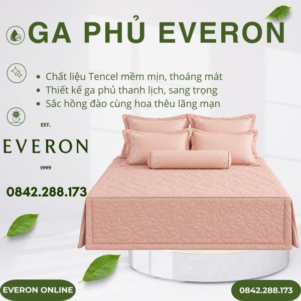 Bộ Ga Phủ Everon EST25022 Khóm Hoa Rung Động Tencel