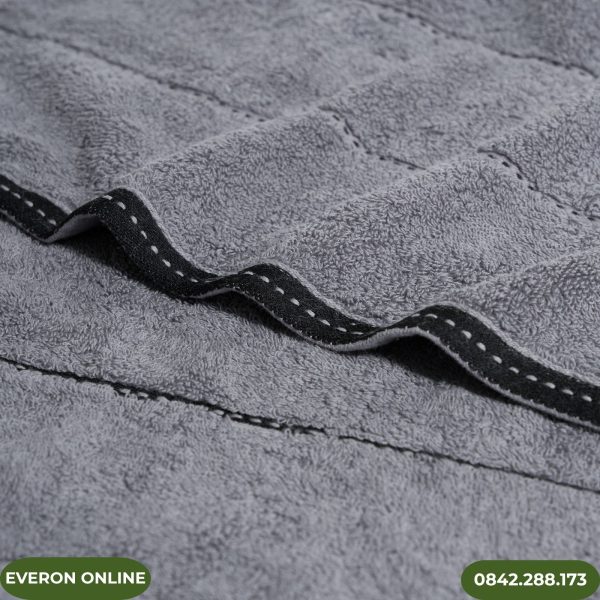 Bộ Khăn Cotton Everon Xám Thấm Hút Tốt