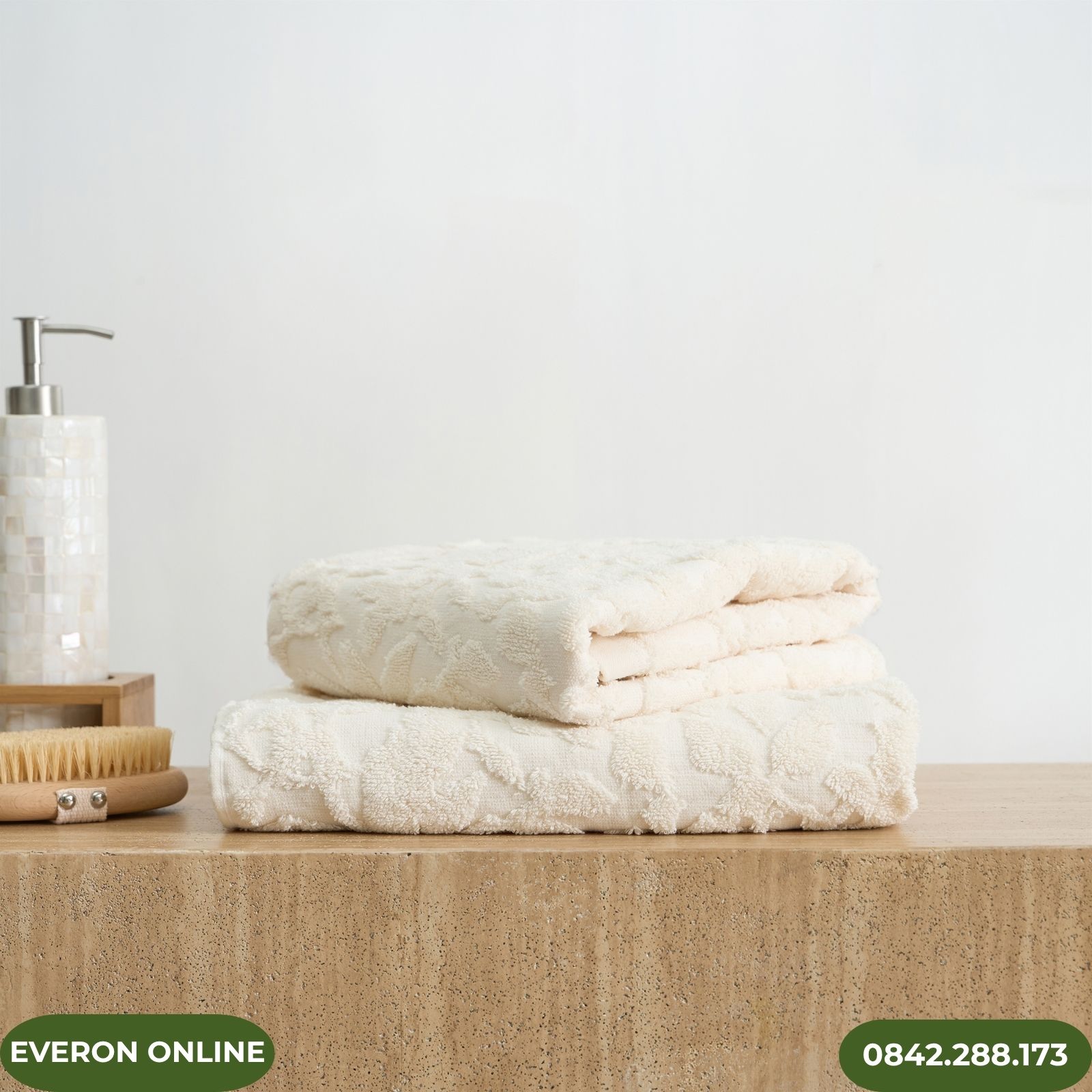 Bộ Khăn Cotton Mềm Mịn, Êm Ái