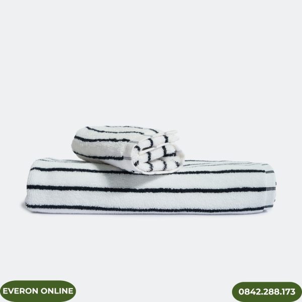 Bộ Khăn Everon Họa Tiết Sọc Đen Sang Trọng