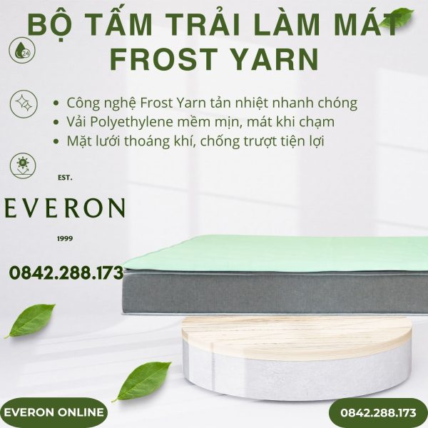 Bộ Tấm Trải Làm Mát Frost Yarn Mát Lạnh Mùa Hè