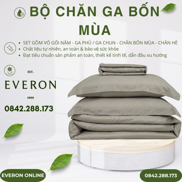 Bộ chăn ga Everon BSL711 Mist Lyocell Twill