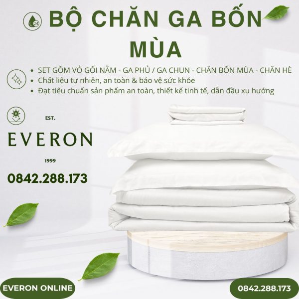 Bộ chăn ga Everon BSL713 Cloud Lyocell Twill